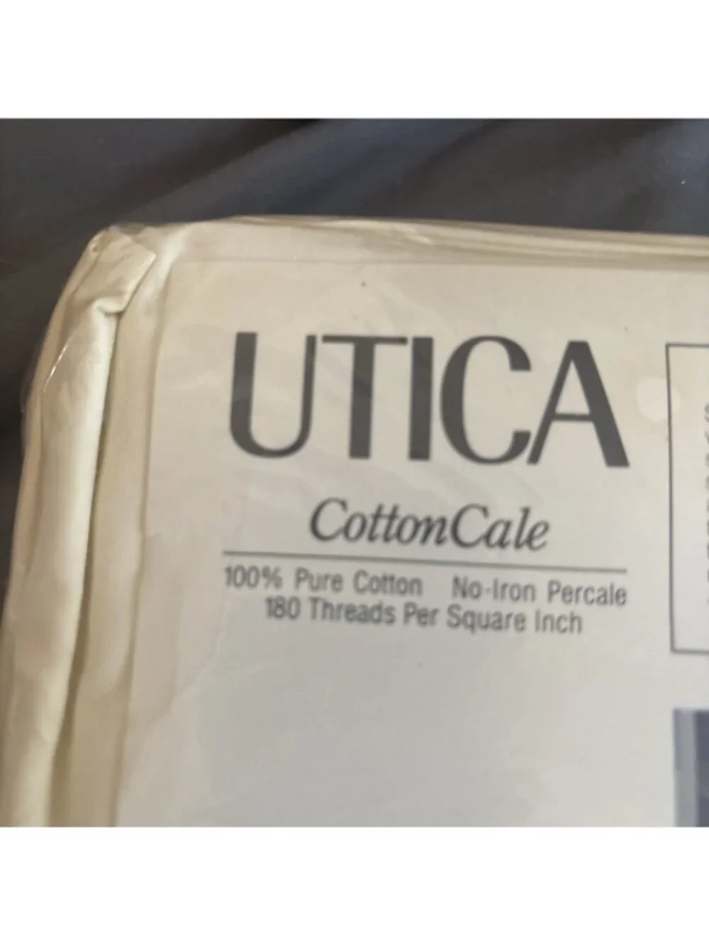 UTICA J.P. Stevens Twin Fitted Sheet NO IRON PERCALE Cream 39x75” Vintage NEW